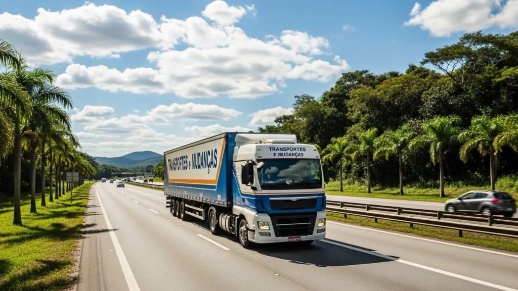 Caminhão em estrada